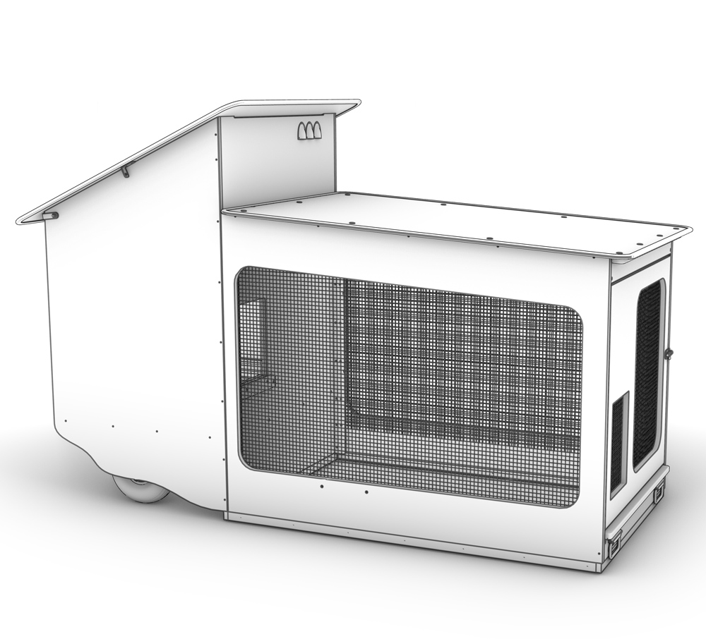 Mobiler-Hühnerstall-Max Mobiler Hühnerstall mit Voliere: Compact-Star-Max